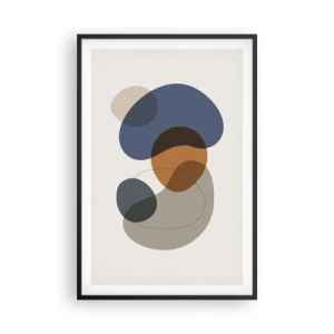 Plakát v černém rámu - Kapky barev - 61x91 cm