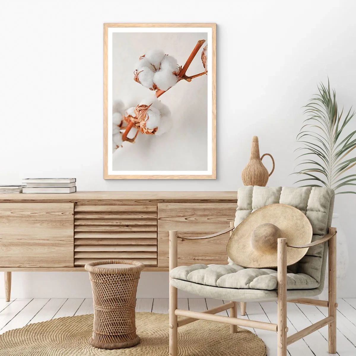 Plakát v rámu světlý dub - Jenom objímat - 50x70 cm