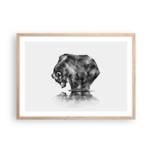 Plakát v rámu světlý dub - Je příjemné se sekat s někým blízkým - 70x50 cm