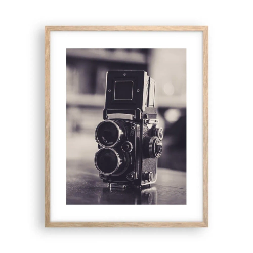 Plakát v rámu světlý dub - Kouzlo staré fotografie - 40x50 cm