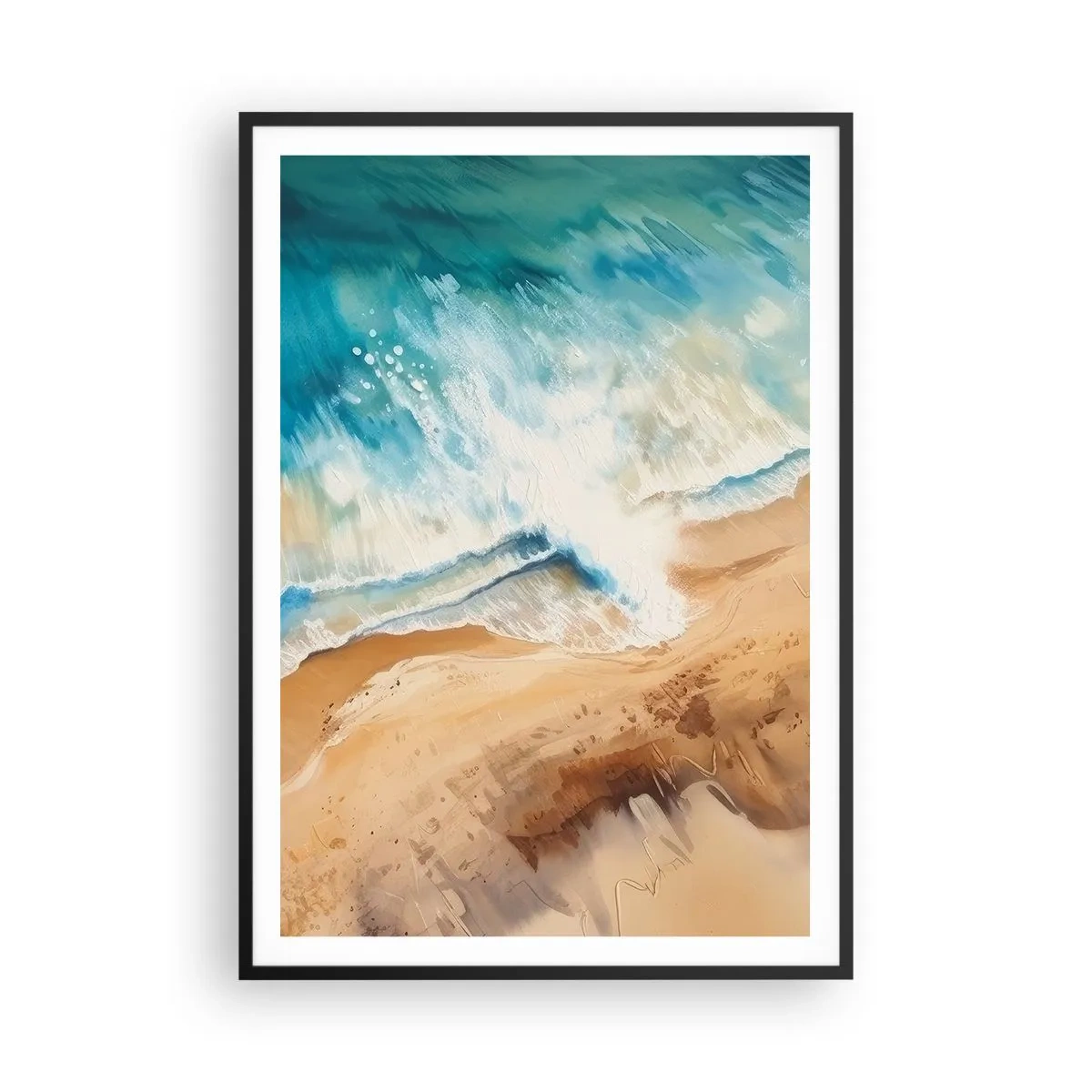 Plakát v černém rámu - Vlna, která se vrací - 70x100 cm