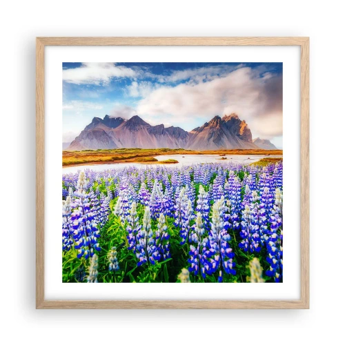 Plakát v rámu světlý dub - Síla a přísnost vedle mírnosti - 50x50 cm