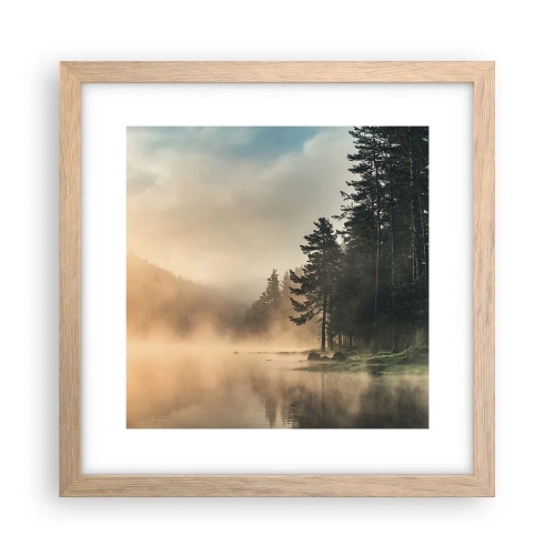 Plakát v rámu světlý dub - Zrození dne - 30x30 cm