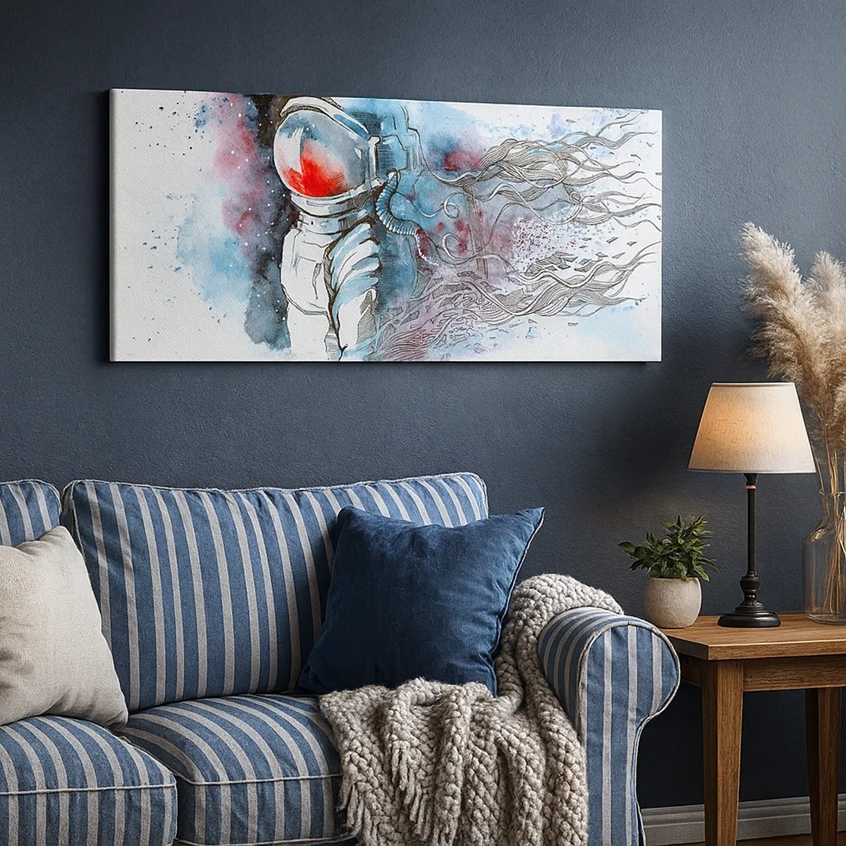 Obraz na plátně - Sám s vesmírem - 30x30 cm
