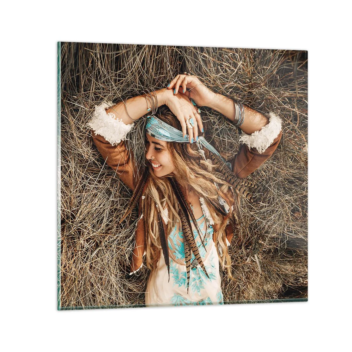 Obraz na skle - Na cestě do léta lásky - 60x60 cm