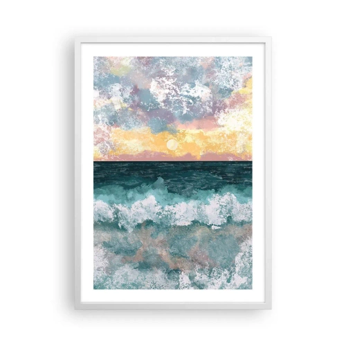 Plakát v bílém rámu - Voda, světlo, vzduch - 50x70 cm