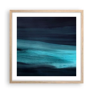 Plakát v rámu světlý dub - Pluj s proudem - 50x50 cm