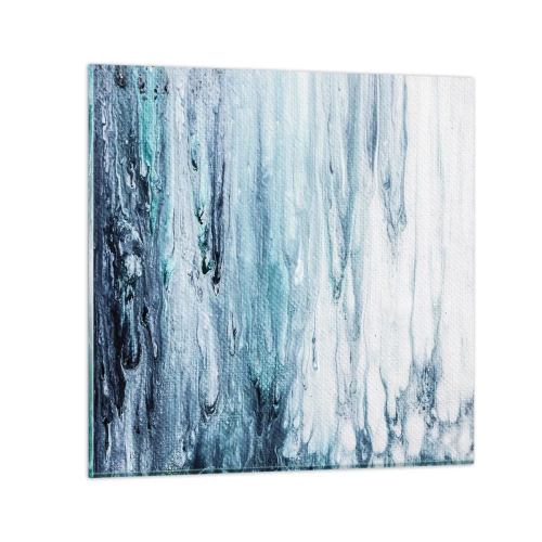 Obraz na skle - Modré rampouchy - 50x50 cm