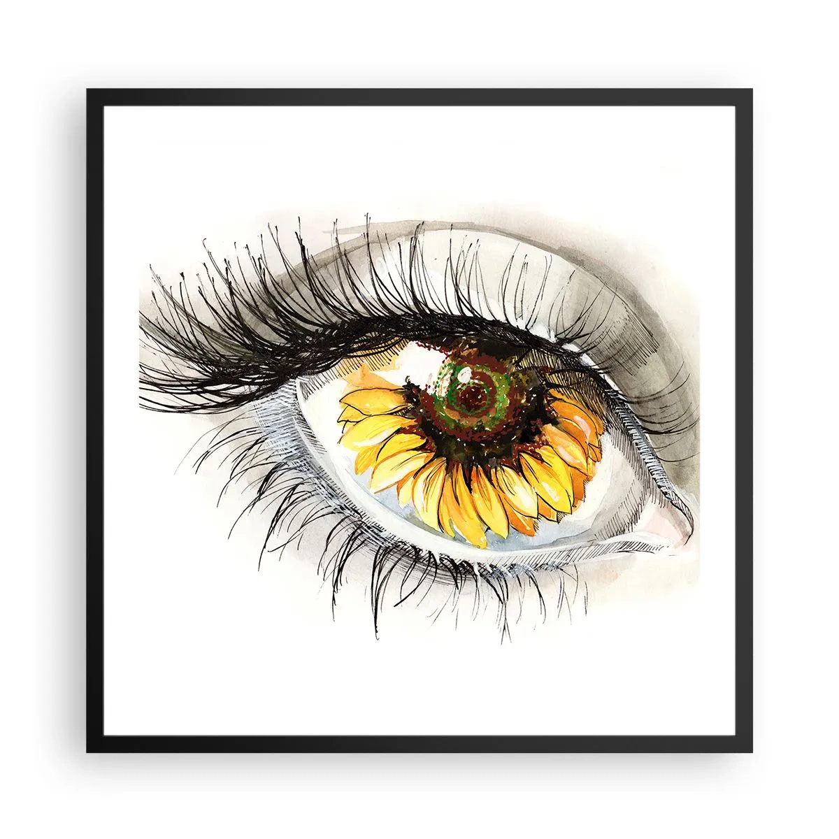 Plakát v černém rámu - Pohled žhavý jako léto - 60x60 cm