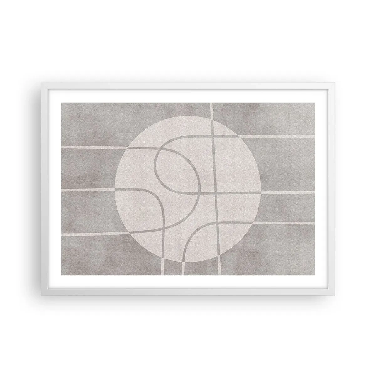 Plakát v bílém rámu - Kruhově a přímo - 70x50 cm