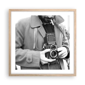 Plakát v rámu světlý dub - V retro stylu - 50x50 cm