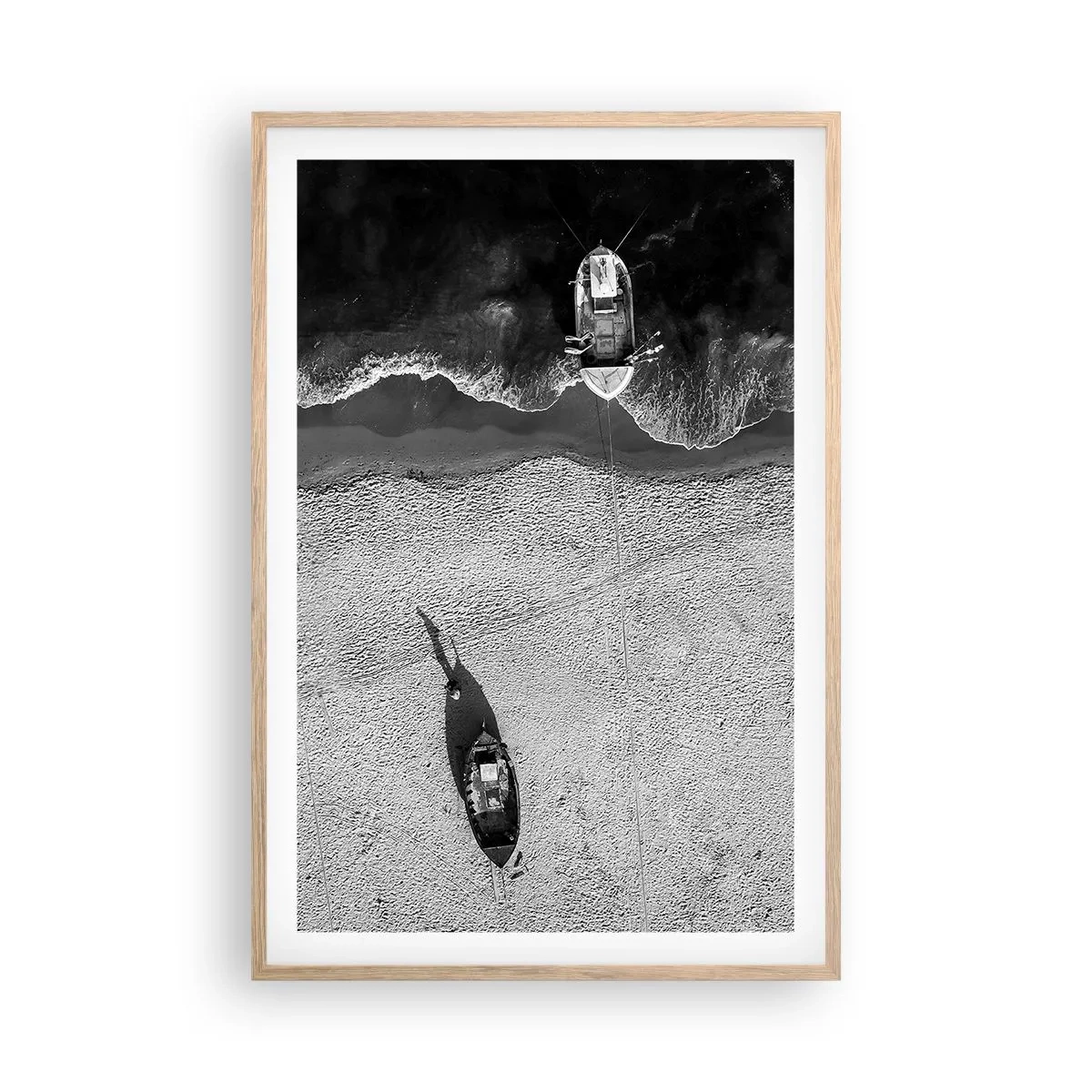 Plakát v rámu světlý dub - Ještě na břehu… - 61x91 cm