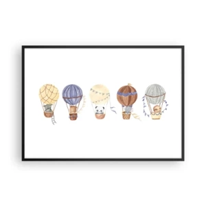 Plakát v černém rámu - Přátelé na cestách - 100x70 cm