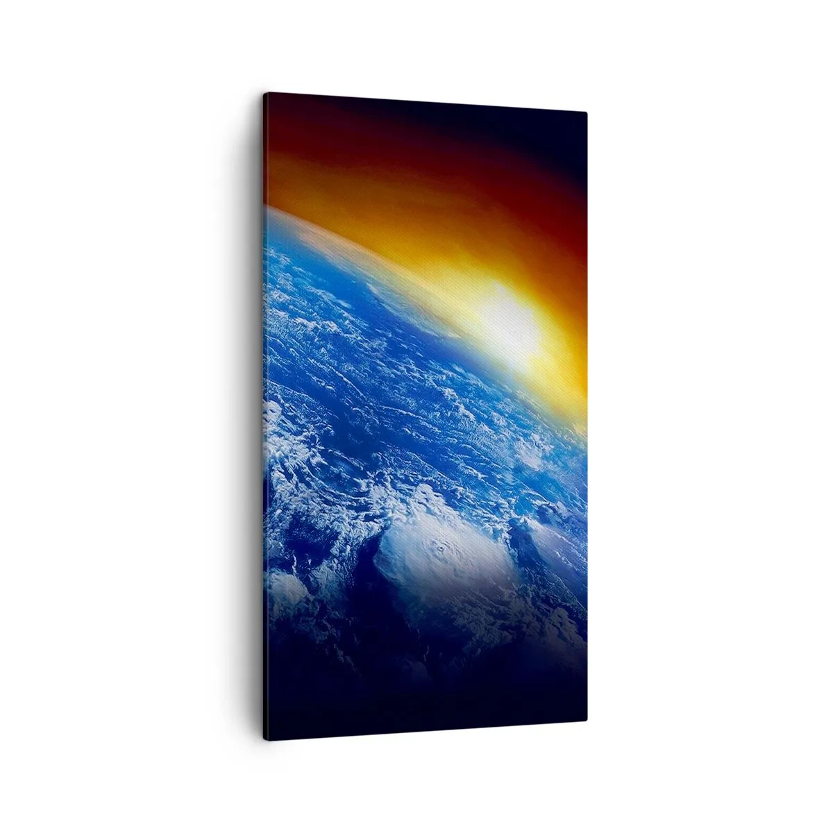 Obraz na plátně - Východ slunce nad modrou planetou - 45x80 cm