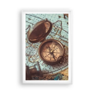 Plakát v bílém rámu - Pro dobrodruha - 61x91 cm