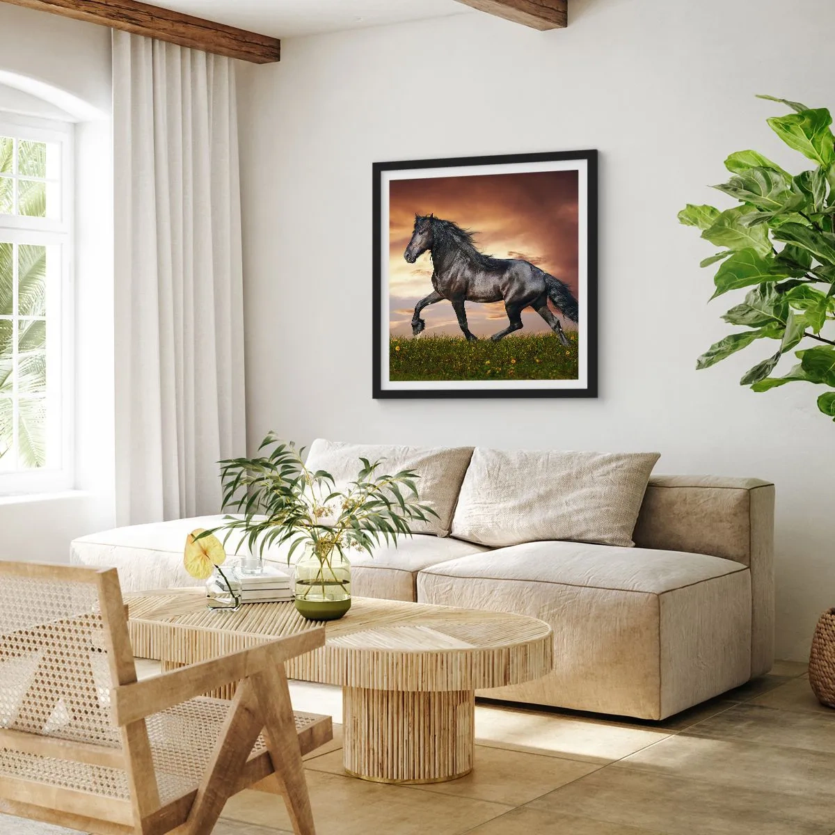 Plakát v černém rámu - Černý kníže - 60x60 cm
