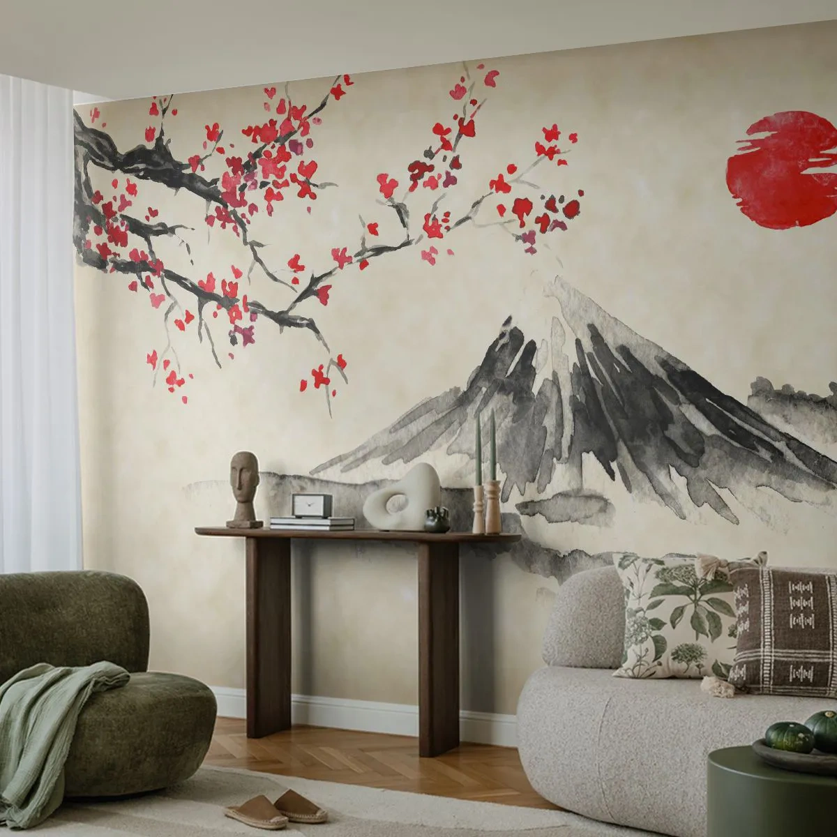 Fototapeta Premium Sand - Zamilujte se do Japonska - Krajina, Fuji, Sopka - 100x70 cm