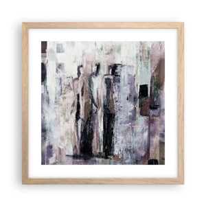 Plakát v rámu světlý dub - Tajemná trojice - 40x40 cm