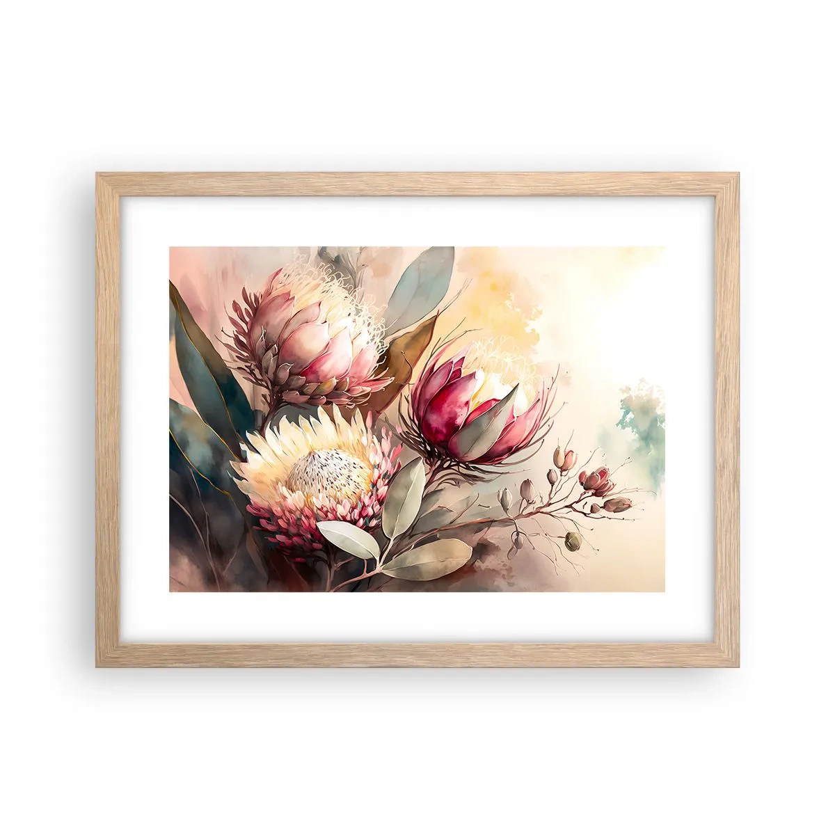 Plakát v rámu světlý dub - Z profilu a en face - 40x30 cm