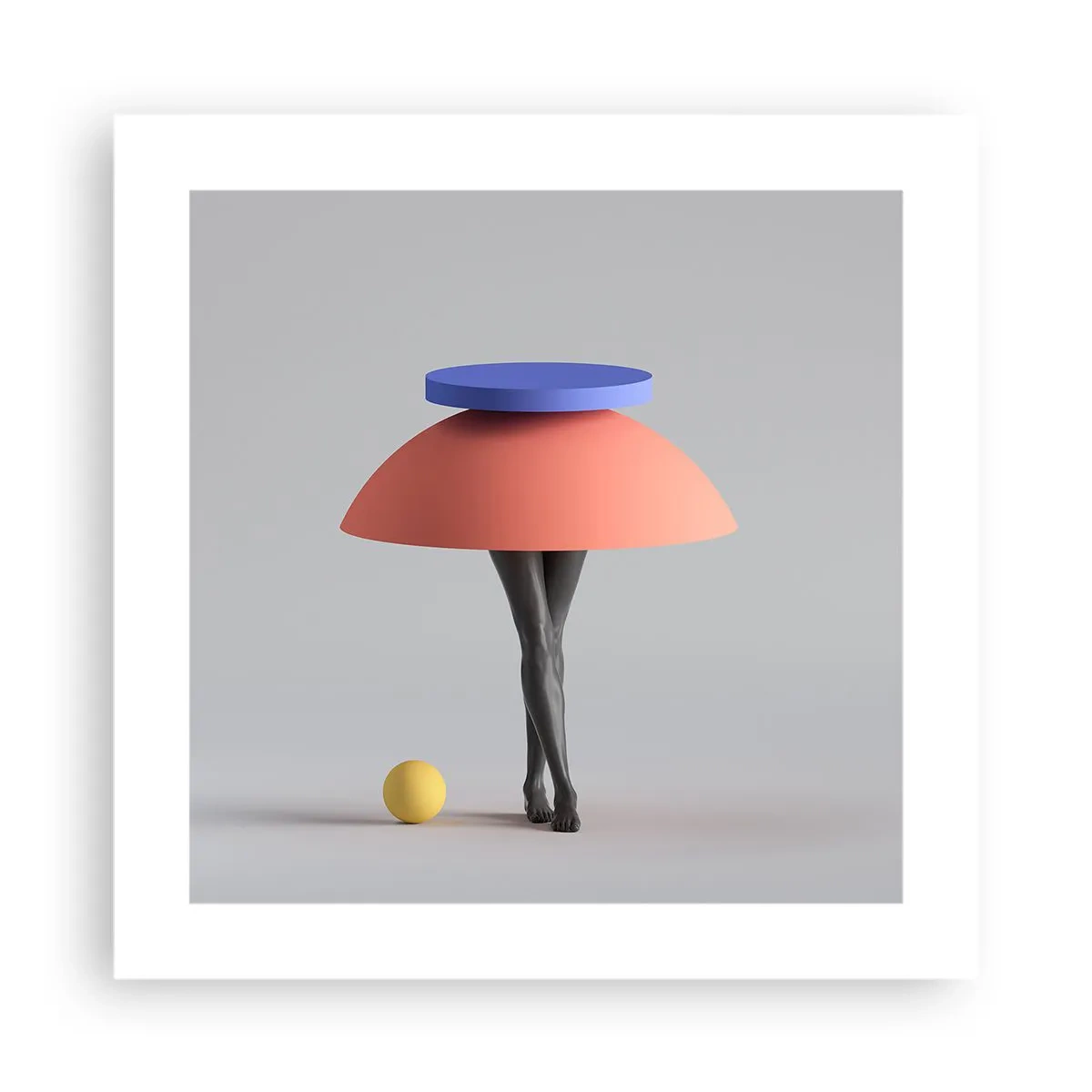 Plakát - Surrealistická kompozice - 40x40 cm