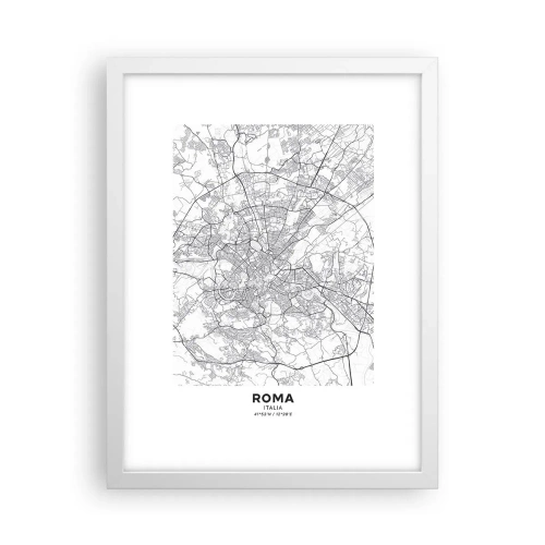 Plakát v bílém rámu - Římský kruh - 30x40 cm