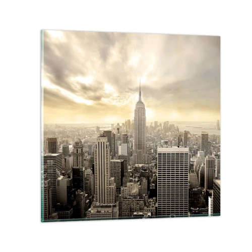 Obraz na skle - New York utkaný z šedi - 40x40 cm