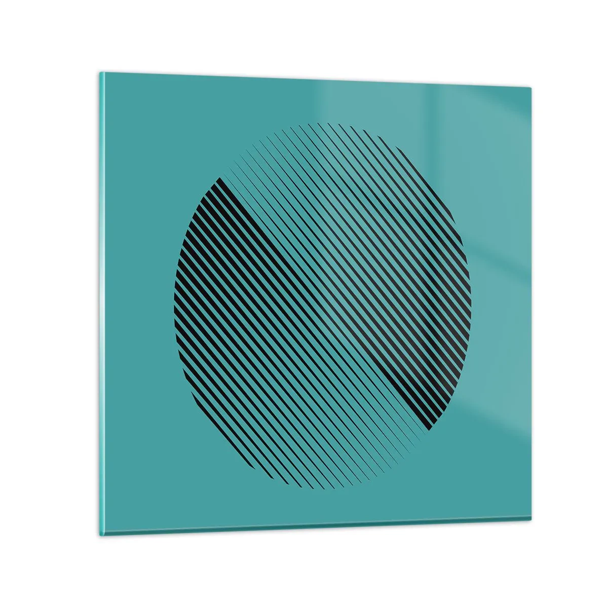Obraz na skle - Kruh – geometrická variace - 40x40 cm