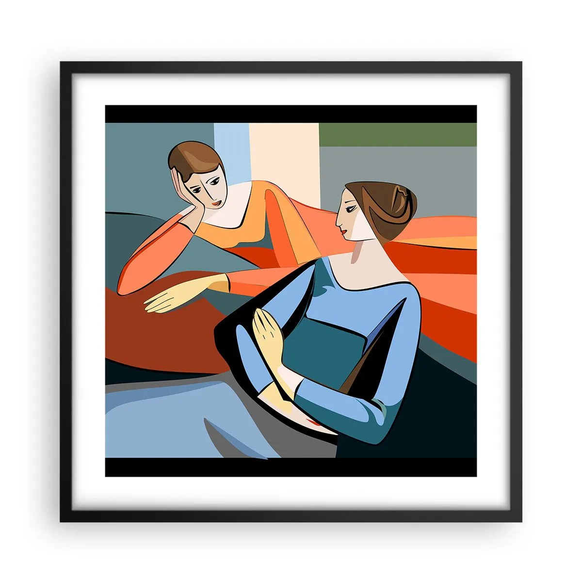 Plakát v černém rámu - Chvíle svěření - 50x50 cm