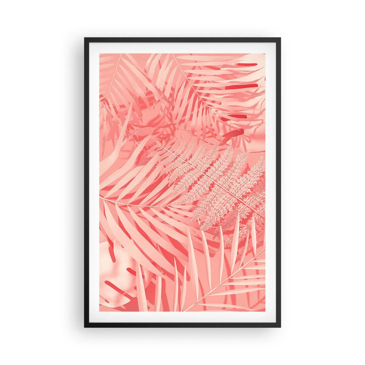 Plakát v černém rámu - Růžový koncept - 61x91 cm