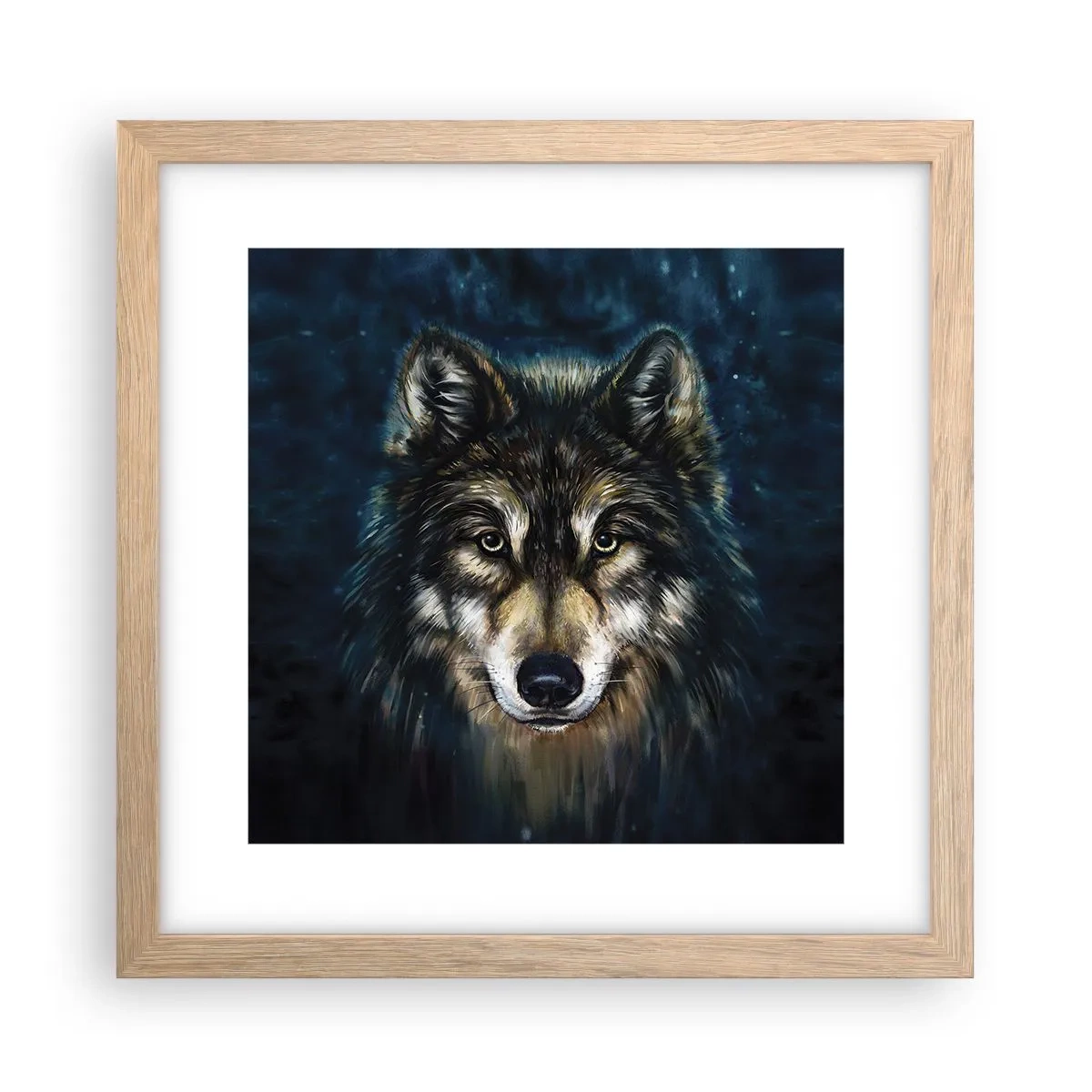 Plakát v rámu světlý dub - Alfa? A omega - 30x30 cm