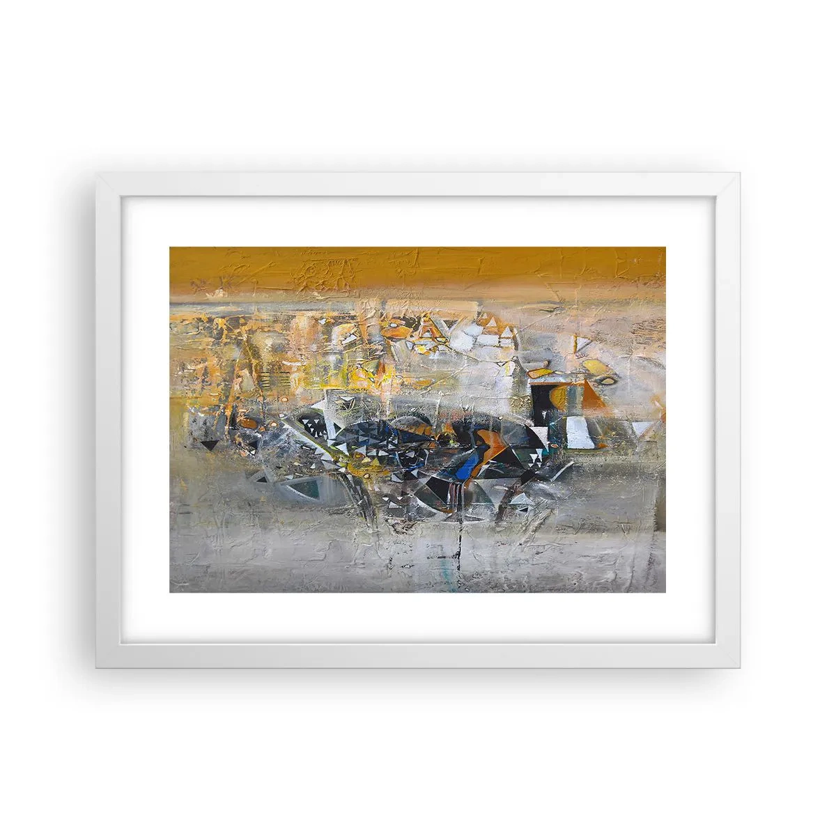 Plakát v bílém rámu - Všechno se podaří - 40x30 cm