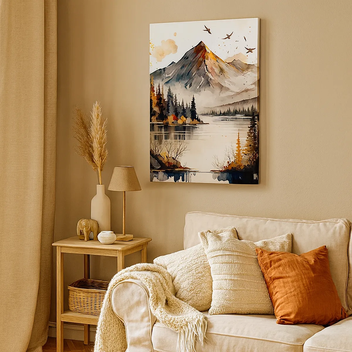 Obraz na plátně - Zlatý podzim na horách - 50x70 cm