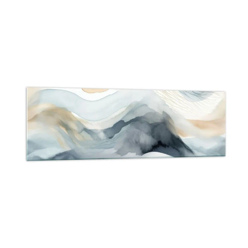 Obraz na skle - Abstrakce sněhu a mlhy - 160x50 cm