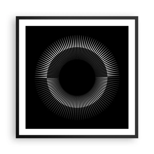 Plakát v černém rámu - Černé slunce - 60x60 cm