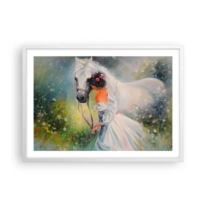 Plakát v bílém rámu - Jako z krásného snu - 70x50 cm