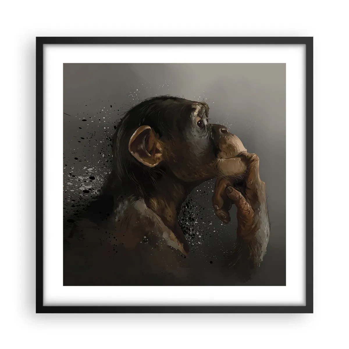 Plakát v černém rámu - Určitě myslitel - 50x50 cm