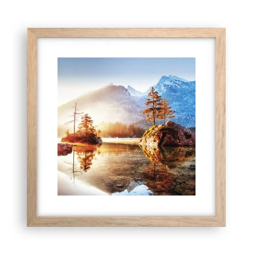 Plakát v rámu světlý dub - Příroda v novém světle - 30x30 cm