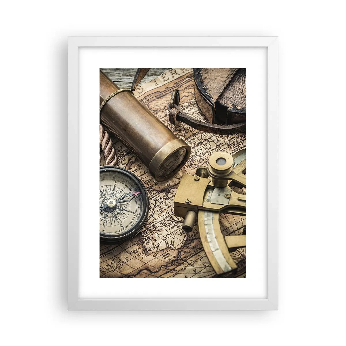 Plakát v bílém rámu - Urči směr - 30x40 cm