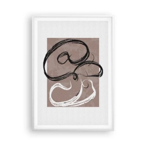 Plakát v bílém rámu - Kompozice – hledání úplnosti - 70x100 cm