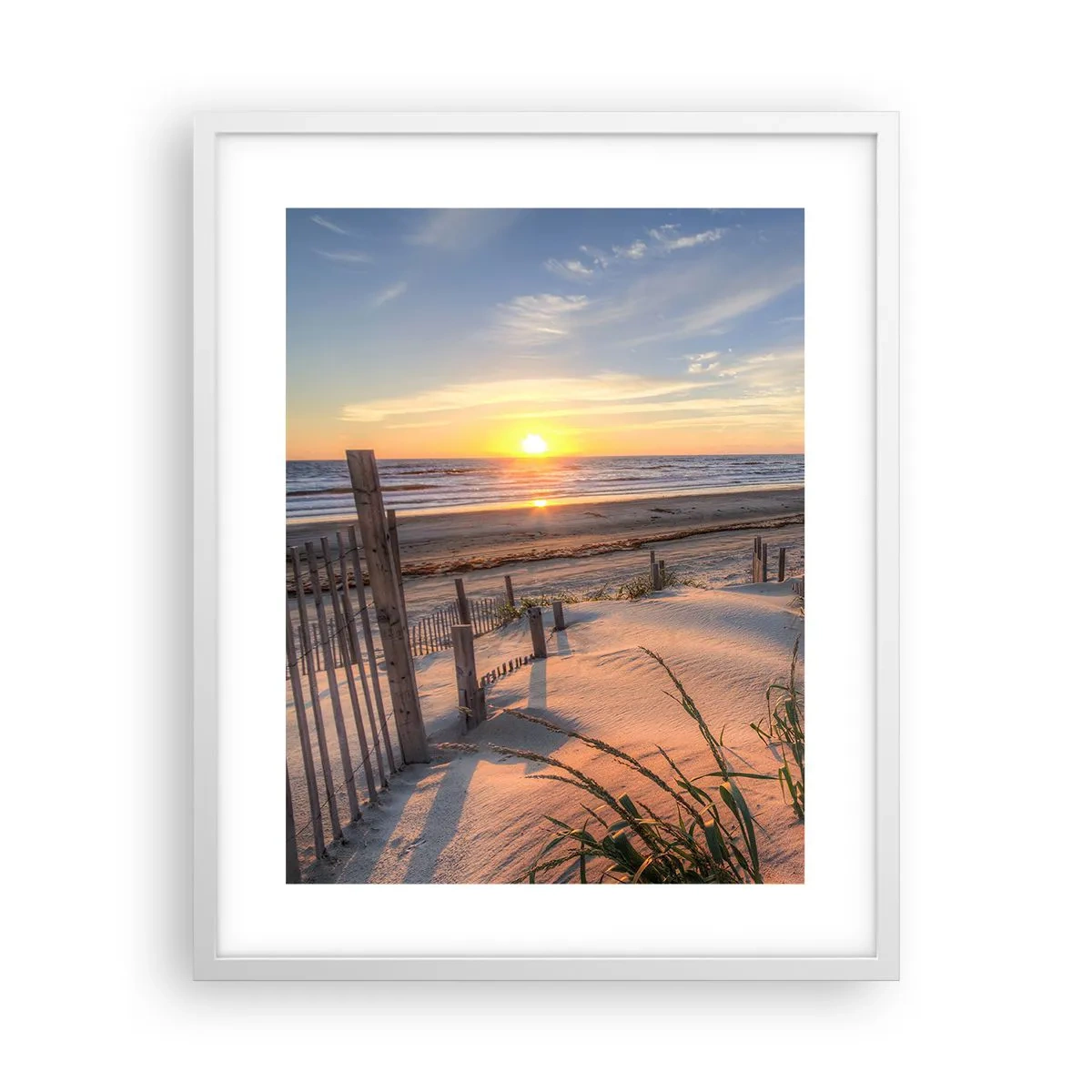 Plakát v bílém rámu - Odlesk a stín větru - 40x50 cm