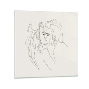 Obraz na skle - Zamotaní citem - 70x70 cm
