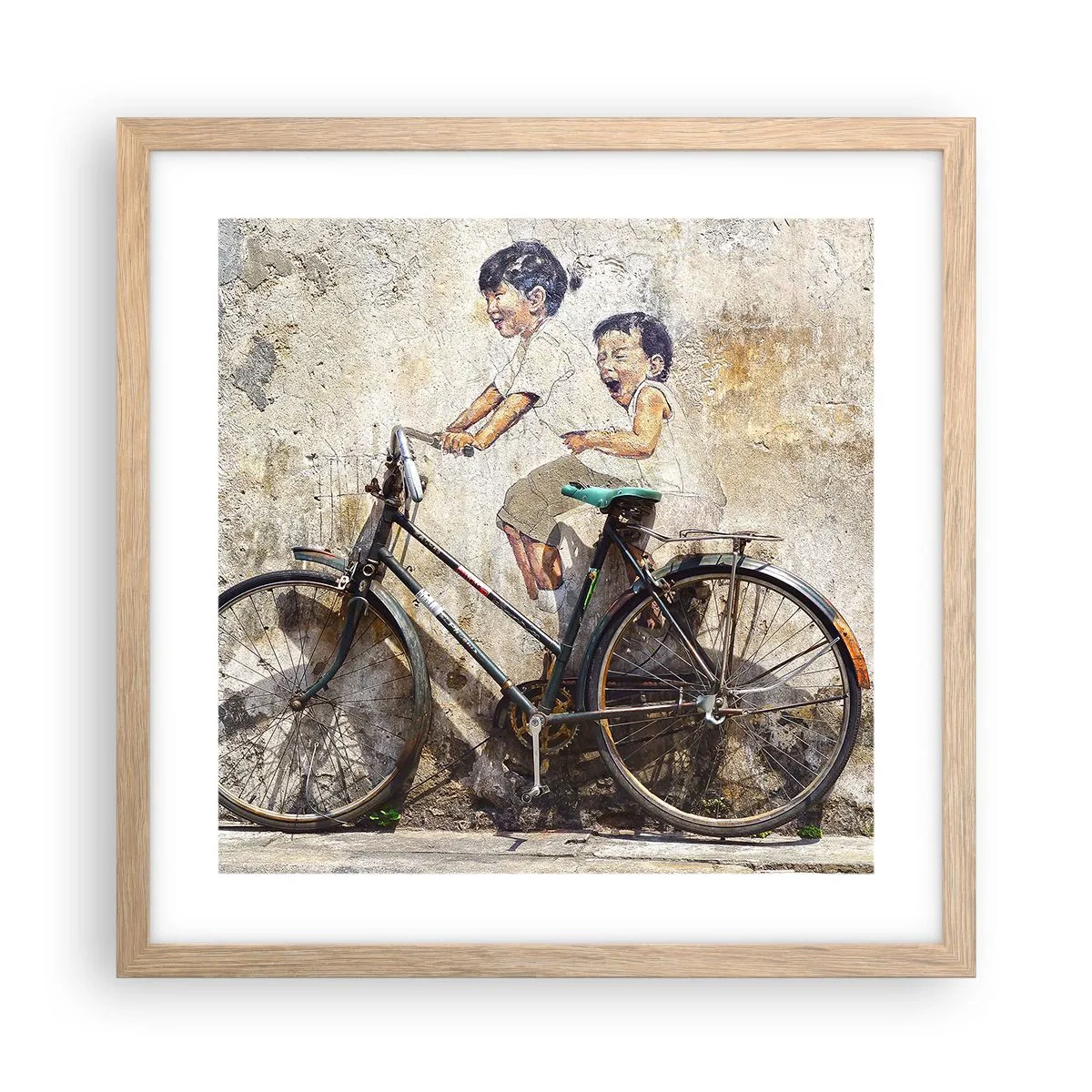 Plakát v rámu světlý dub - Pravda nebo klam? - 40x40 cm