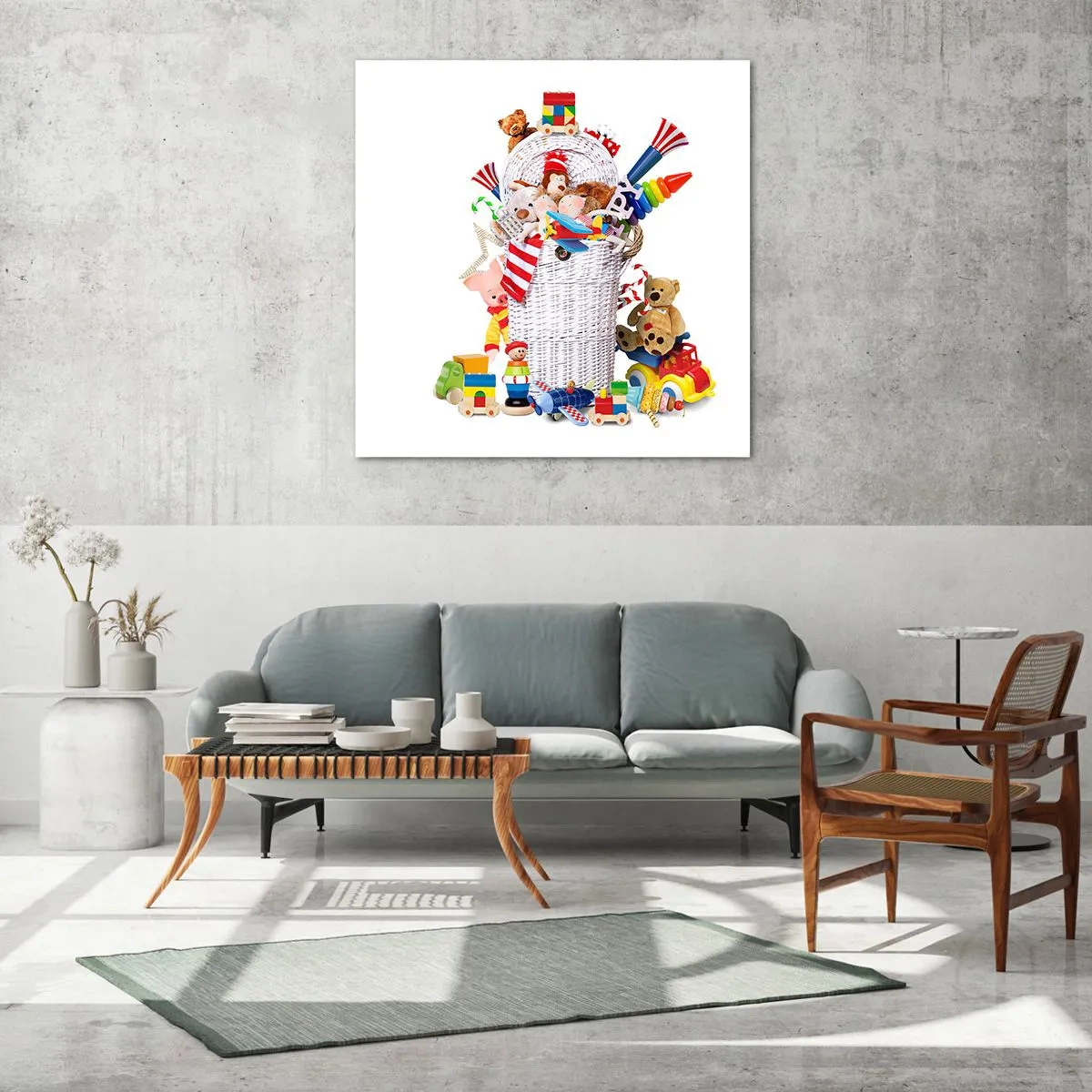 Obraz na skle - Poklady děťátka - 40x40 cm