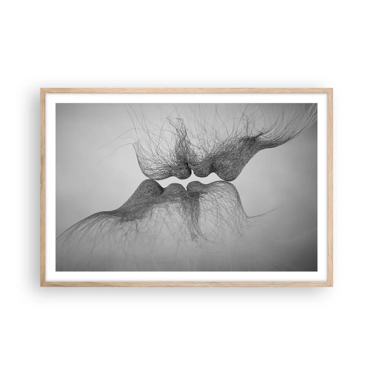 Plakát v rámu světlý dub - Polibek větru - 91x61 cm