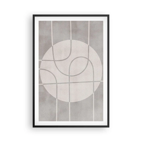 Plakát v černém rámu - Kruhově a přímo - 61x91 cm