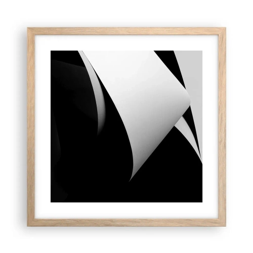 Plakát v rámu světlý dub - Světlo z hlubin stínu - 40x40 cm