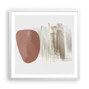 Plakát v bílém rámu - Abstraktní kolonáda - 60x60 cm