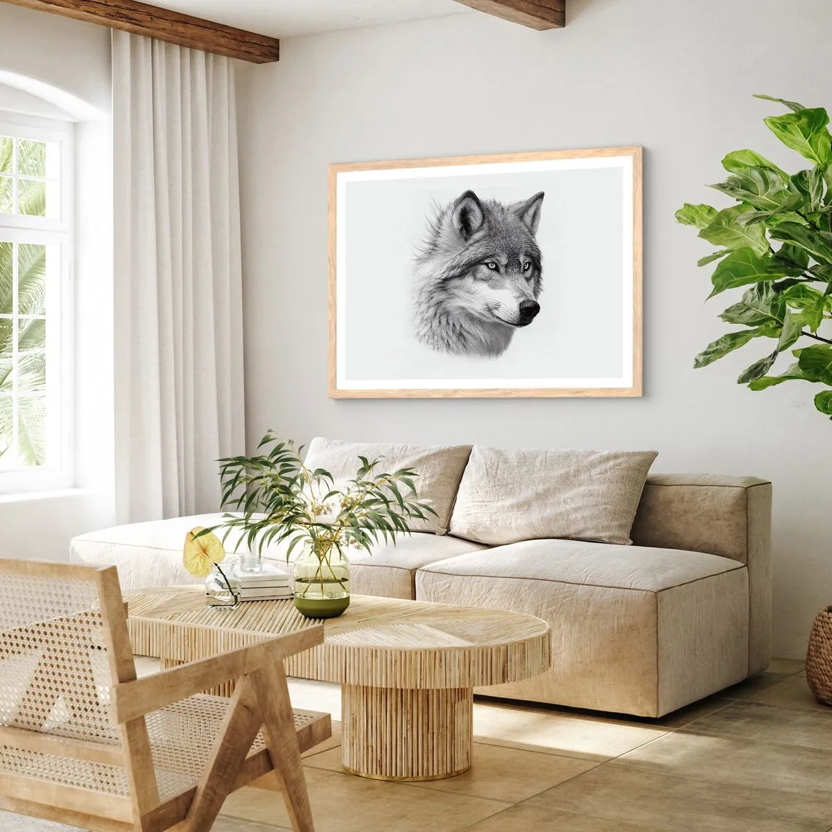 Plakát v rámu světlý dub - Alfa – bezpochybně - 40x30 cm