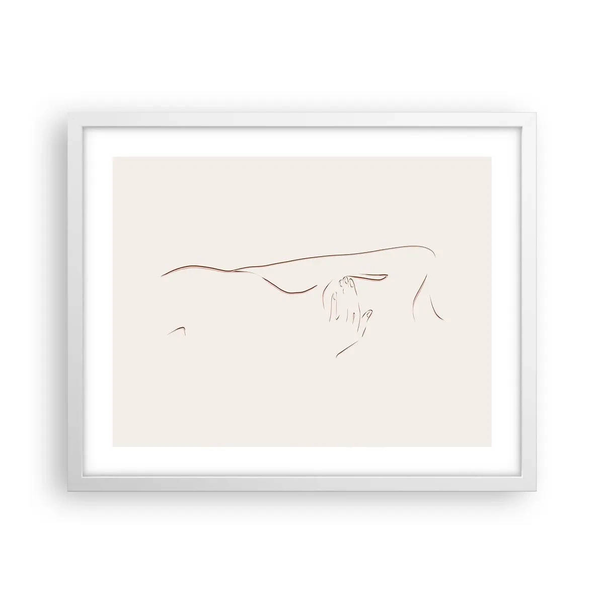 Plakát v bílém rámu - Tvar touhy - 50x40 cm