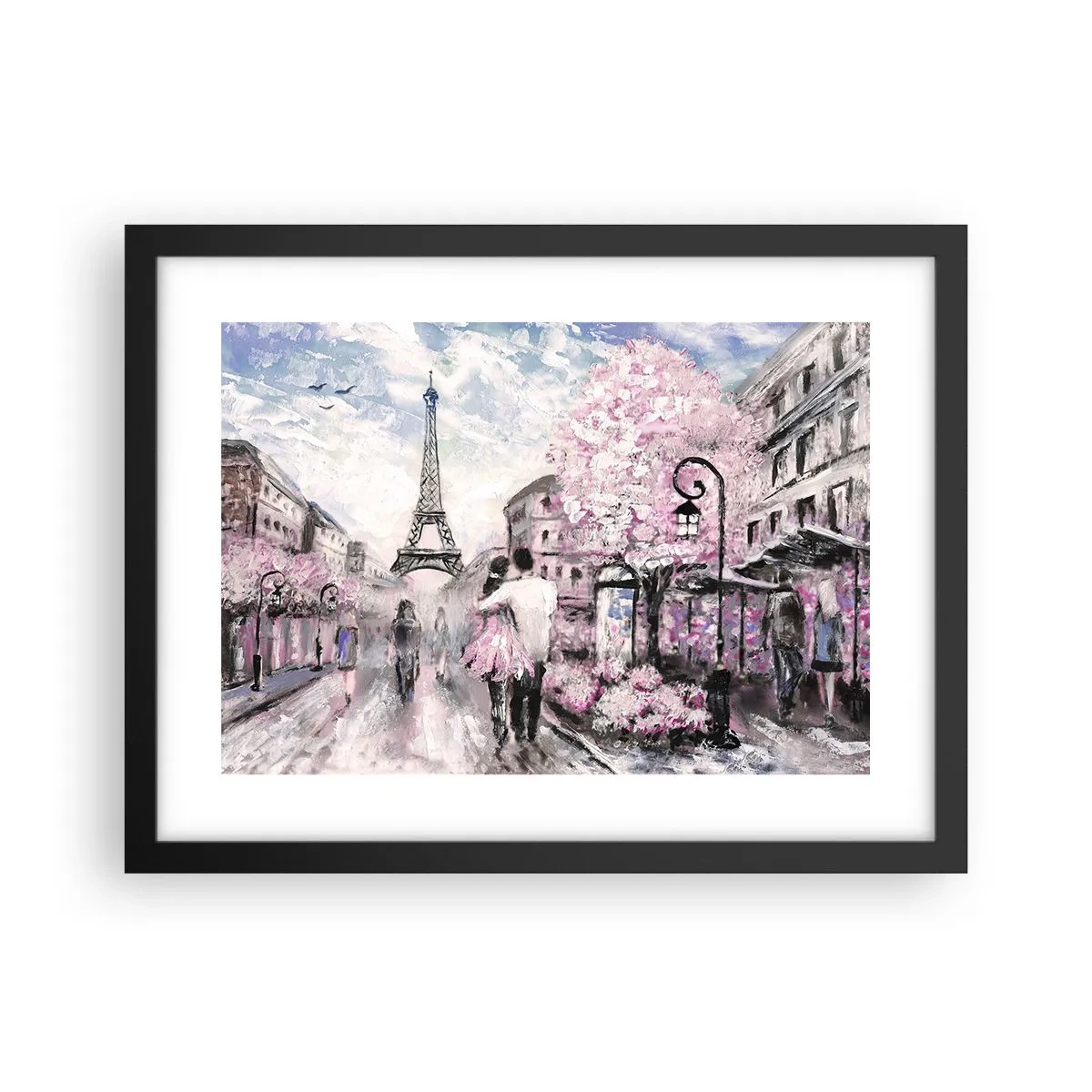 Plakát v černém rámu - Když se zamilovat, tak jenom v… - 40x30 cm
